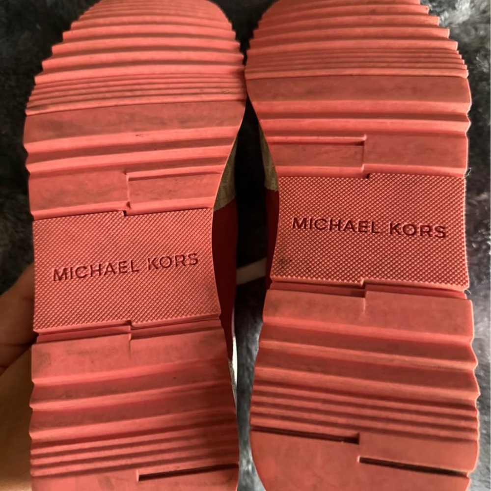 Michael Kors Red and Cream Women's Sneakers - Picture 3 of 3